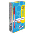Paper Mate InkJoy 100 RT Ballpoint Pen, Retractable, Medium 1 mm, Red Ink, Red Barrel, Dozen