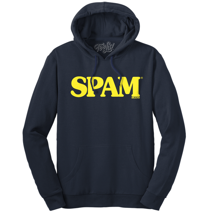SPAM Logo Hooded Sweatshirt - Navy Blue by Tee Luv