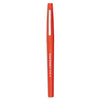 Paper Mate Point Guard Flair Felt Tip Porous Point Pen, Stick, Medium 0.7 mm, Red Ink, Red Barrel, Dozen