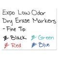 EXPO Low-Odor Dry-Erase Marker, Fine Bullet Tip, Blue, Dozen