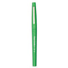 Paper Mate Point Guard Flair Felt Tip Porous Point Pen, Stick, Medium 0.7 mm, Green Ink, Green Barrel, Dozen