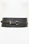 Leather Waist Belt w/Gold Hardware