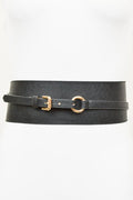 Leather Waist Belt w/Gold Hardware by Boutique 23