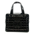 Chanel Chocolate Bar Black Patent Bowling Bag #2710 by Bolt Boutique
