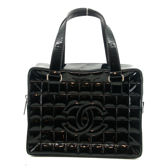 Chanel Chocolate Bar Black Patent Bowling Bag #2710 by Bolt Boutique