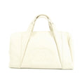 Chanel Chevron V Stitch Ivory Mini Boston Bag 10 Series #2711 by Bolt Boutique
