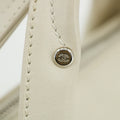 Chanel Chevron V Stitch Ivory Mini Boston Bag 10 Series #2711 by Bolt Boutique