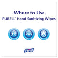 PURELL Premoistened Hand Sanitizing Wipes, 5.78 x 7, 100/Canister, 12 Canisters/Carton