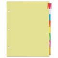 Universal Insertable Tab Index, 8-Tab, 11 x 8.5, Buff, Assorted Tabs, 24 Sets