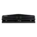 Universal 12-Sheet Deluxe Two- and Three-Hole Adjustable Punch, 9/32" Holes, Black