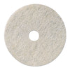 Boardwalk Natural Burnishing Floor Pads, 17" Diameter, White, 5/Carton