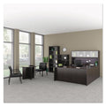 Alera Glass Door Set With Silver Frame For 72" Wide Hutch, 17w x 16h, Clear, 4 Doors/Set