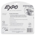 EXPO Magnetic Dry Erase Marker, Broad Chisel Tip, Black, 4/Pack