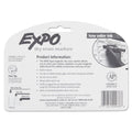 EXPO Magnetic Dry Erase Marker, Fine Bullet Tip, Black, 4/Pack