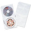 C-Line Deluxe CD Ring Binder Storage Pages, Standard, 4 Disc Capacity, Clear/White, 10/Pack