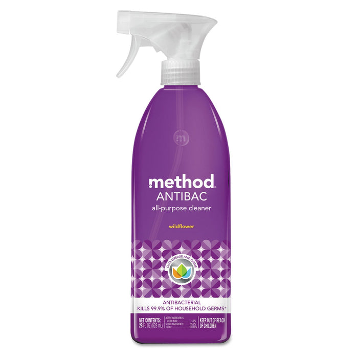 Method Antibac All-Purpose Cleaner, Wildflower, 28 oz Spray Bottle