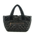 Chanel Coco Cocoon PM Nylon Hand bag Black Silver Metal Fittings #2720 by Bolt Boutique