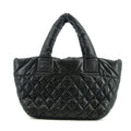 Chanel Coco Cocoon PM Nylon Hand bag Black Silver Metal Fittings #2720 by Bolt Boutique