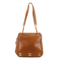 Chanel Triple CC Caviar Skin Chain Tote Bag Brown / Gold Fittings #2721 by Bolt Boutique