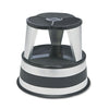 Cramer Kik-Step Steel Step Stool, 2-Step, 350 lb Capacity, 16" Diameter x 14.25"h, Silvertone