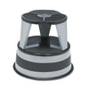 Cramer Kik-Step Steel Step Stool, 2-Step, 350 lb Capacity, 16" Diameter x 14.25"h, Slate