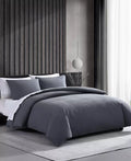 Vera Wang Waffle Pique Cotton 3 Piece Duvet Cover Set by Vanessa Jane
