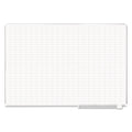 MasterVision Gridded Magnetic Porcelain Planning Board, 1 x 2 Grid, 72 x 48, Aluminum Frame