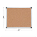 MasterVision Value Cork Bulletin Board with Aluminum Frame, 24 x 36, Natural