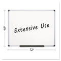 MasterVision Porcelain Value Dry Erase Board, 48 x 72, White, Aluminum Frame
