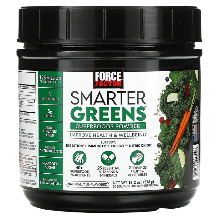 Force Factor Smarter Greens Digestion Powder 30 Porciones by Pasteur Pharmacy