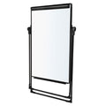 MasterVision Folds-to-a-Table Melamine Easel, 28.5 x 37.5, White, Steel/Laminate
