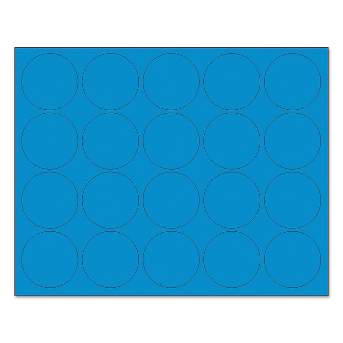 MasterVision Interchangeable Magnetic Board Accessories, Circles, 0.75" Diameter, Blue, 20/Pack