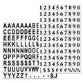 MasterVision Interchangeable Magnetic Board Accessories, Letters, Black, 0,75"h