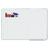 MasterVision Grid Planning Board w/ Accessories, 1 x 2 Grid, 72 x 48, White/Silver