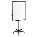 MasterVision Silver Easy Clean Dry Erase Mobile Presentation Easel, 44" to 75.25" High