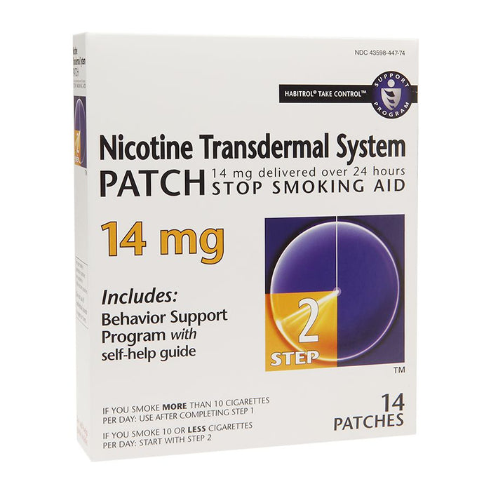 Habitrol Nicotine Transdermal System Stop Smoking Aid Patch, Step 2, 14 Mg by Pasteur Pharmacy