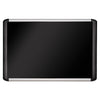 MasterVision Black fabric bulletin board, 36 x 48, Silver/Black