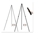 MasterVision Instant Easel, 61.5" High, Black, Steel, Lightweight