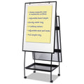MasterVision Creation Station Magnetic Dry Erase Board, 29 1/2 x 74 7/8, Black Frame