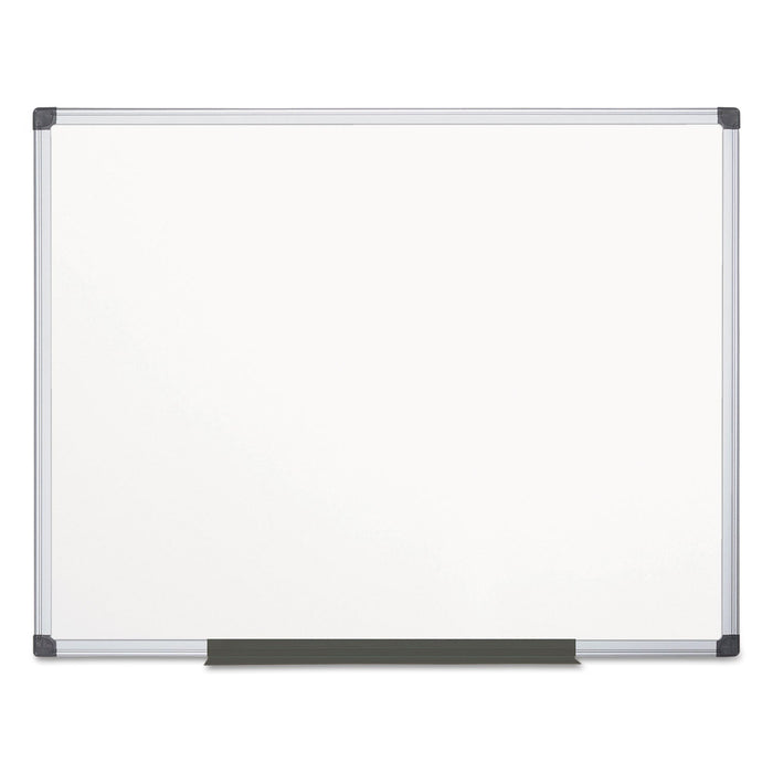 MasterVision Value Lacquered Steel Magnetic Dry Erase Board, 48 x 72, White, Aluminum Frame