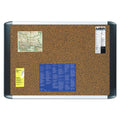 MasterVision Tech Cork Board, 24x36, Silver/Black Frame