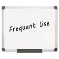 MasterVision Value Lacquered Steel Magnetic Dry Erase Board, 24 x 36, White, Aluminum Frame