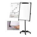 MasterVision Platinum Mobile Easel, White, 29 x 41, Black Frame