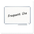 MasterVision Grid Planning Board, 1 x 2 Grid, 36 x 24, White/Silver