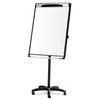 MasterVision Platinum Mobile Easel, White, 29 x 41, Black Frame
