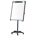 MasterVision Platinum Mobile Easel, White, 29 x 41, Black Frame