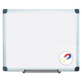 MasterVision Value Lacquered Steel Magnetic Dry Erase Board, 24 x 36, White, Aluminum Frame