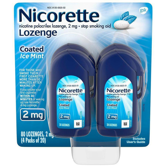 Nicorette Stop Smoking Aid, 2 Mg, Lozenge, Ice Mint by Pasteur Pharmacy