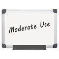 MasterVision Value Melamine Dry Erase Board, 36 x 48, White, Aluminum Frame