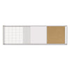 MasterVision Magnetic Calendar Combo Board, 48 x 18, Aluminum Frame
